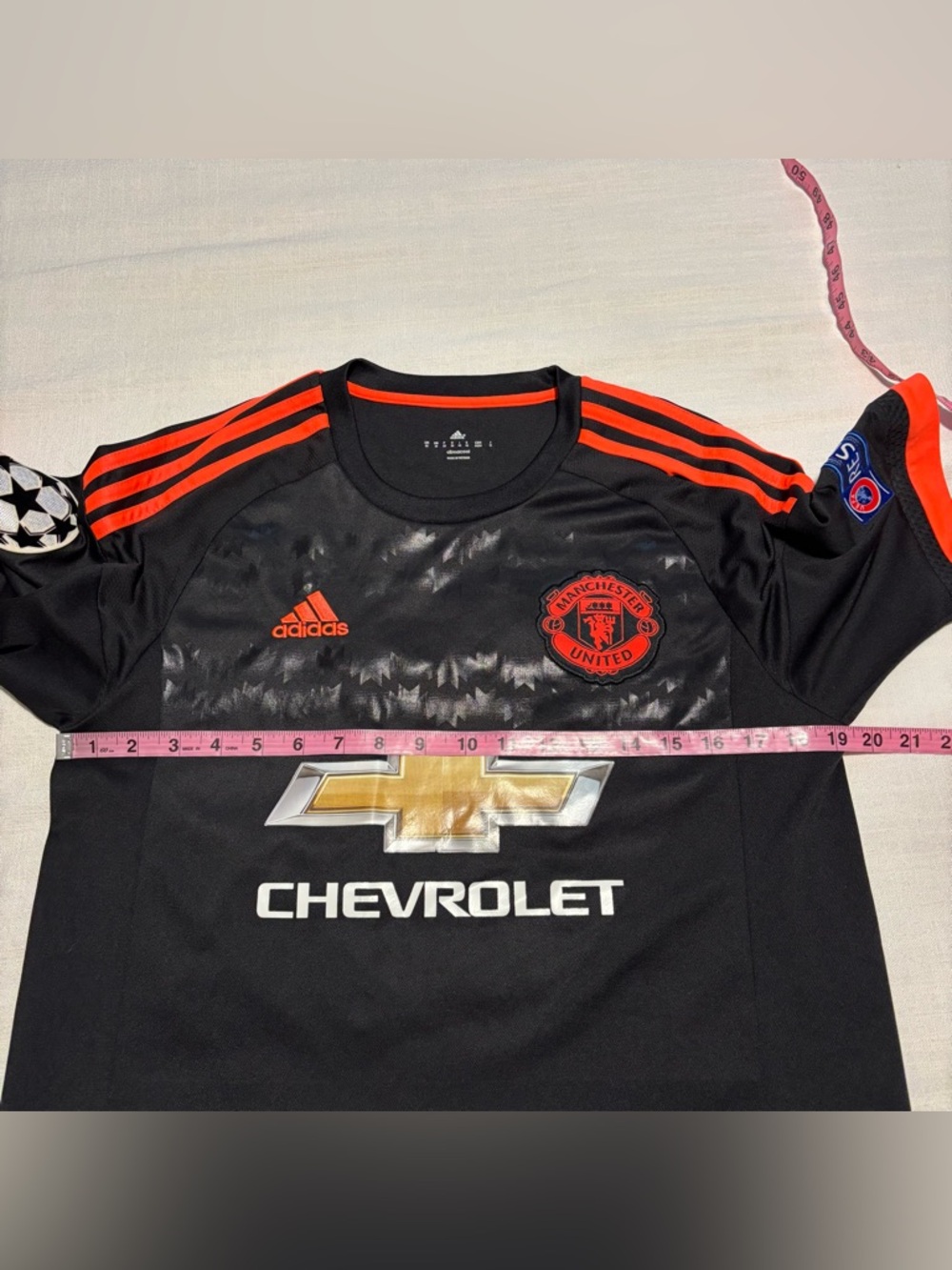 Adidas Manchester United Anthony Martial 2015/16 Soccer Jersey | Black | Medium - Picture 6 of 8
